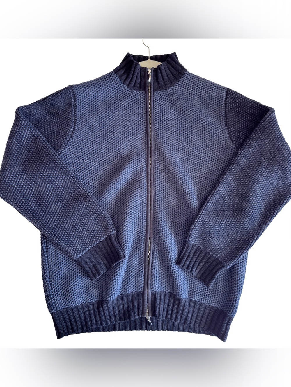 Doriani 100% Cashmere Full Zip Sweater Italy Blue/Black Men’s XXL 56 Luxury
